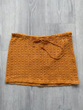 Orange boho sequin skirt