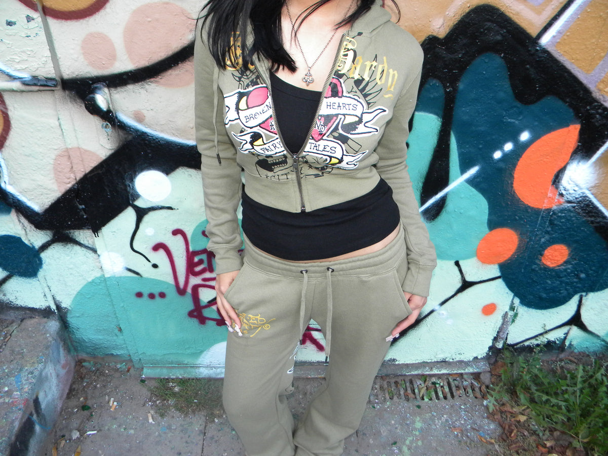 Green Ed Hardy Tracksuit