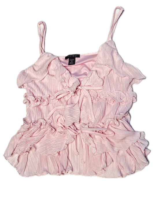 Rose top with ruffles
