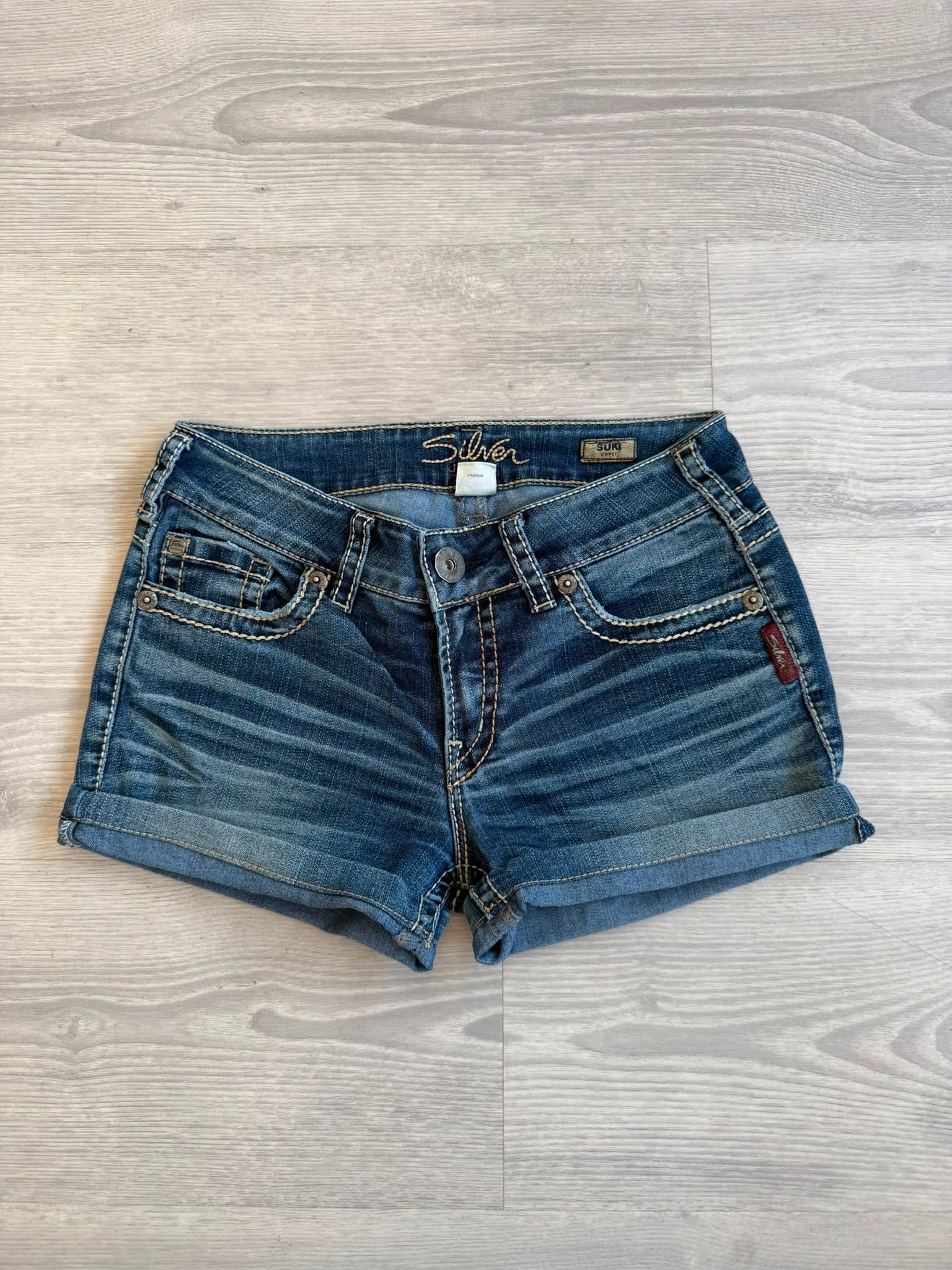 Embroidered Jeans Shorts