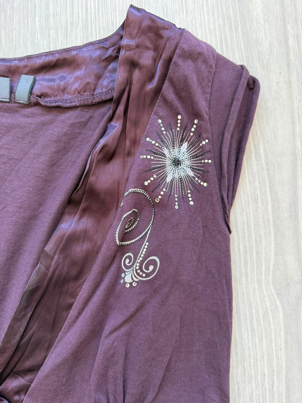 Violet Satin Top